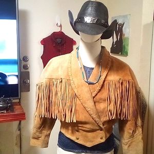 Rare &Extremely heavy  native American vintage suede jacket